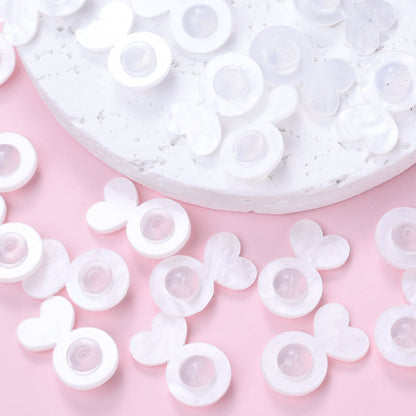White Shell Pattern Earring Backs