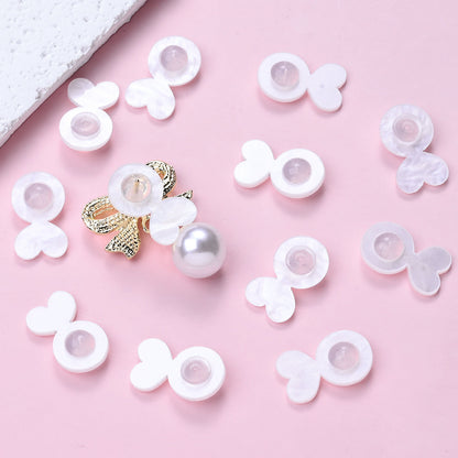 White Shell Pattern Earring Backs