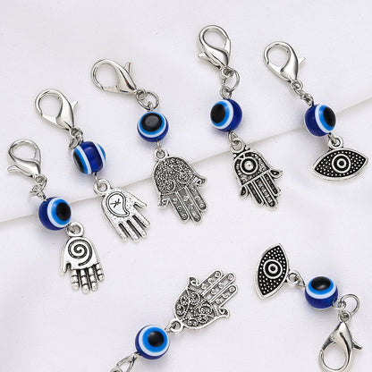 Evil Eye and Hamsa Enamel Pendant Charms