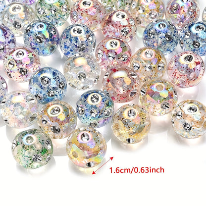 10PCS 16mm Acrylic Spacer Bead Set