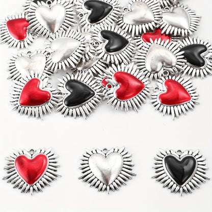 Love & Peach Heart Alloy Hook Charms