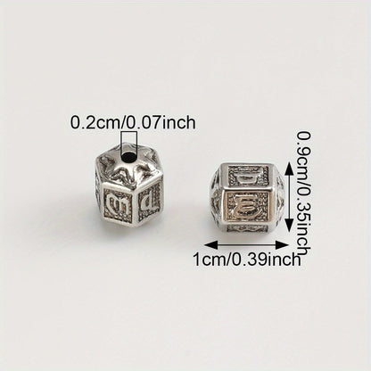 Silver Vintage Barrel Beads