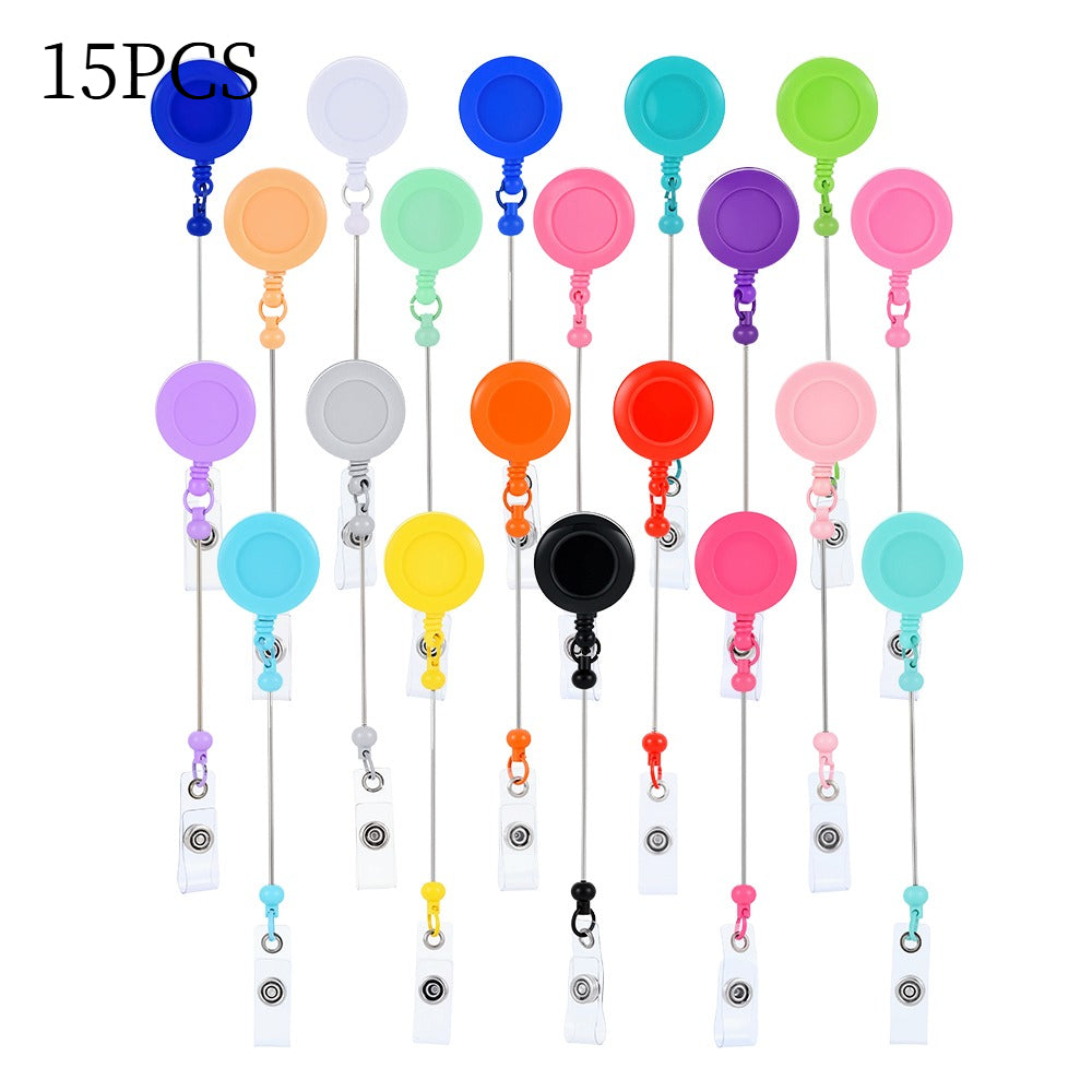 Beadable Retractable Badge Reel Clips
