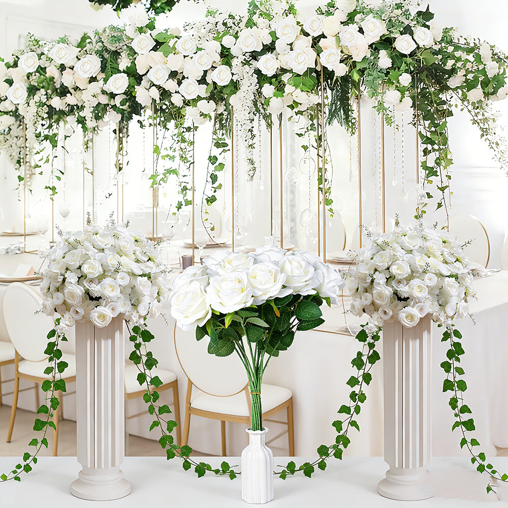 Artificial White Rose Bouquet