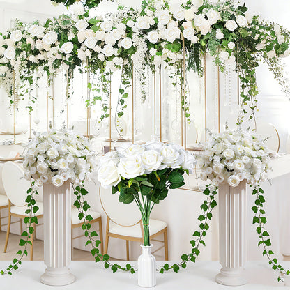 Artificial White Rose Bouquet