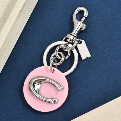 1PC 10.5cm Rainbow C Letter Keychain Bag Charm