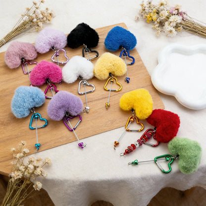 Heart Pom Pom Keychain Making Kit