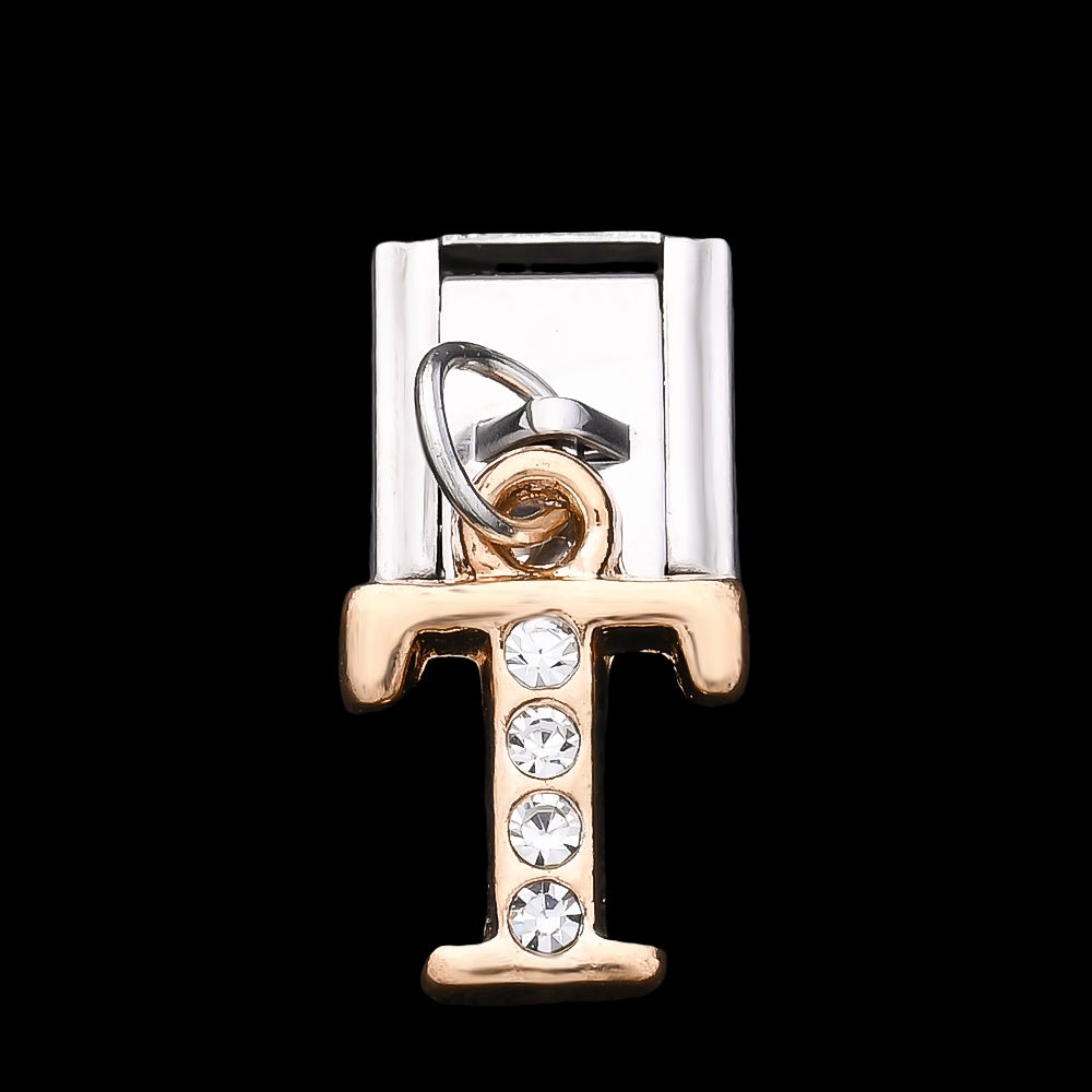 1PC Rhinestone A-Z Letter Modular Bracelet Charm Set