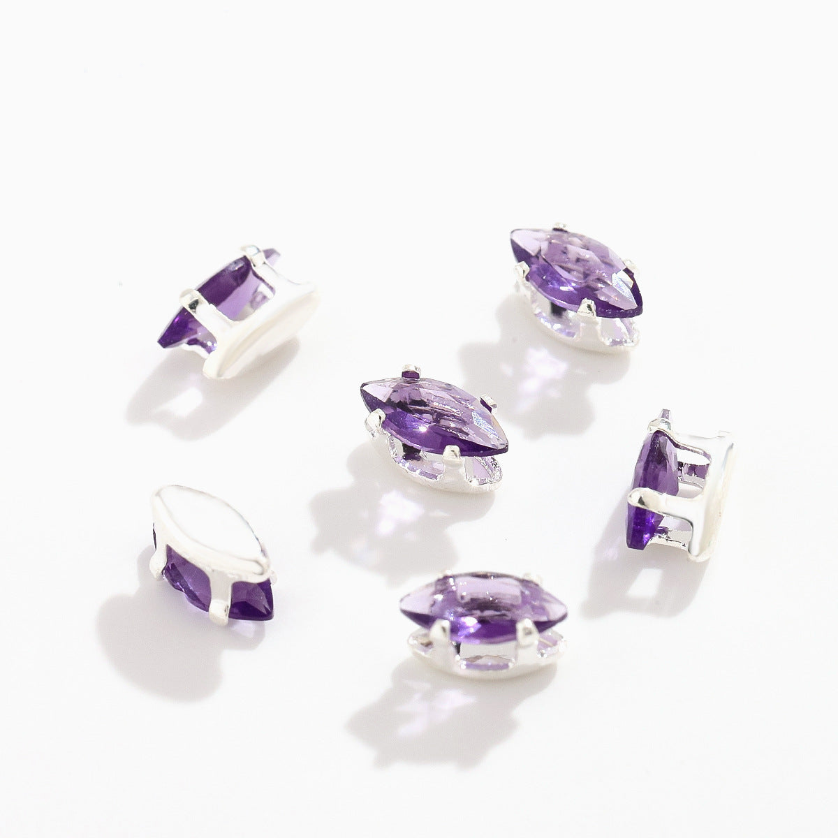 3x6 mm Crystal Zircon Horse-Eye Claw Beads