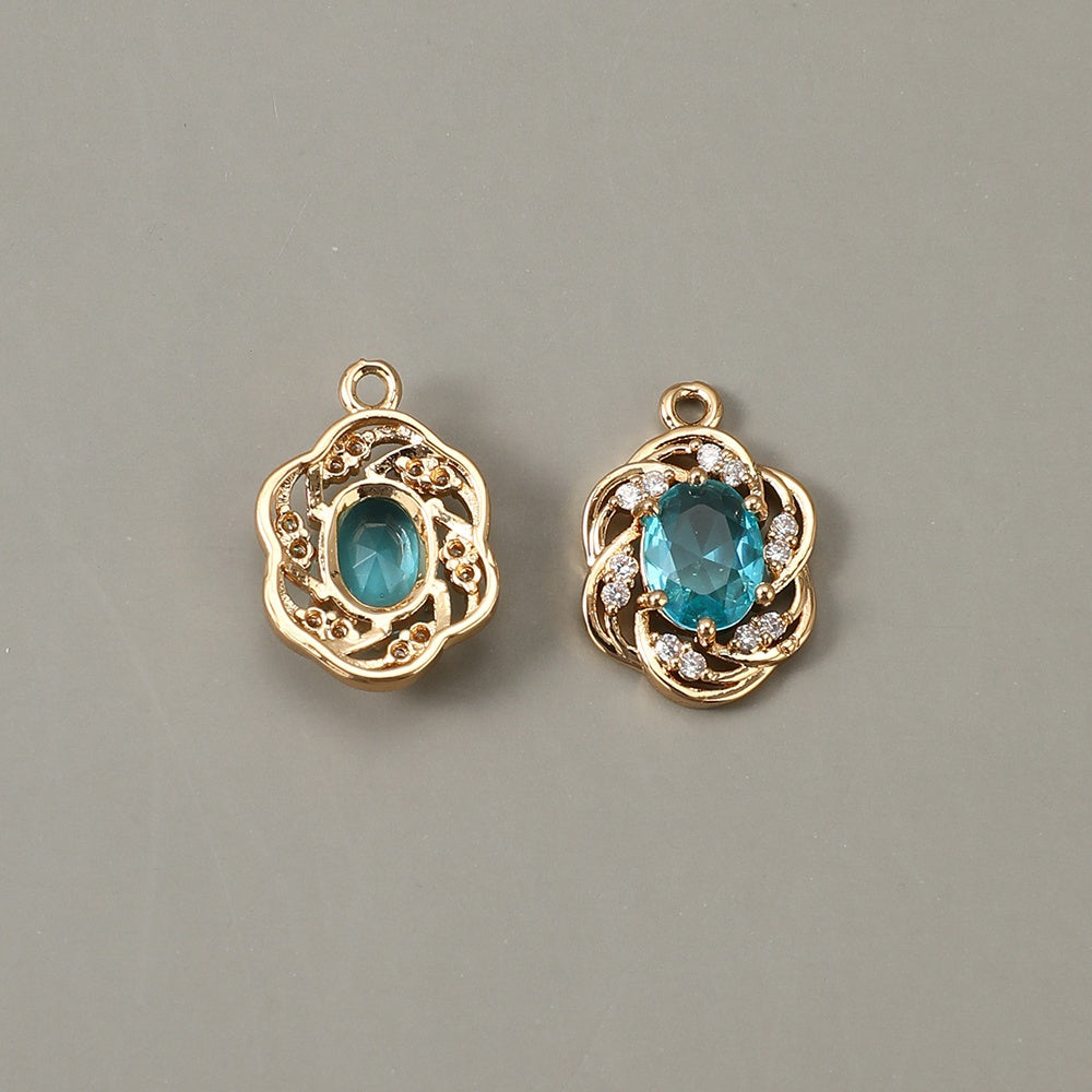 Glass Flower Pendants