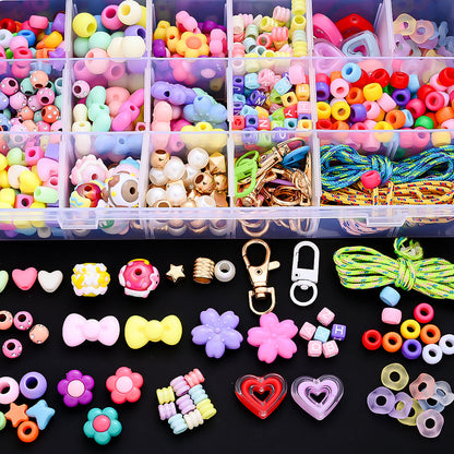 Colorful Acrylic Beaded Keychain Kit