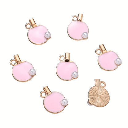10PCS 12×17mm Colorful Table Tennis Acrylic Pendant Set