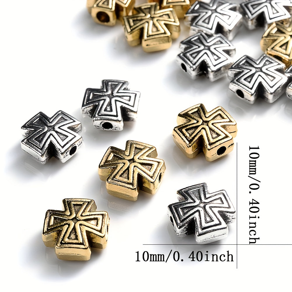 Vintage Cross Metal Spacer Beads