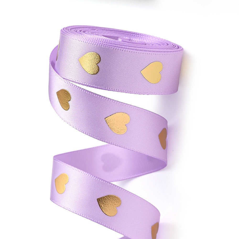 1 Roll 5 Yards Peach Heart Hot Stamping Ribbon
