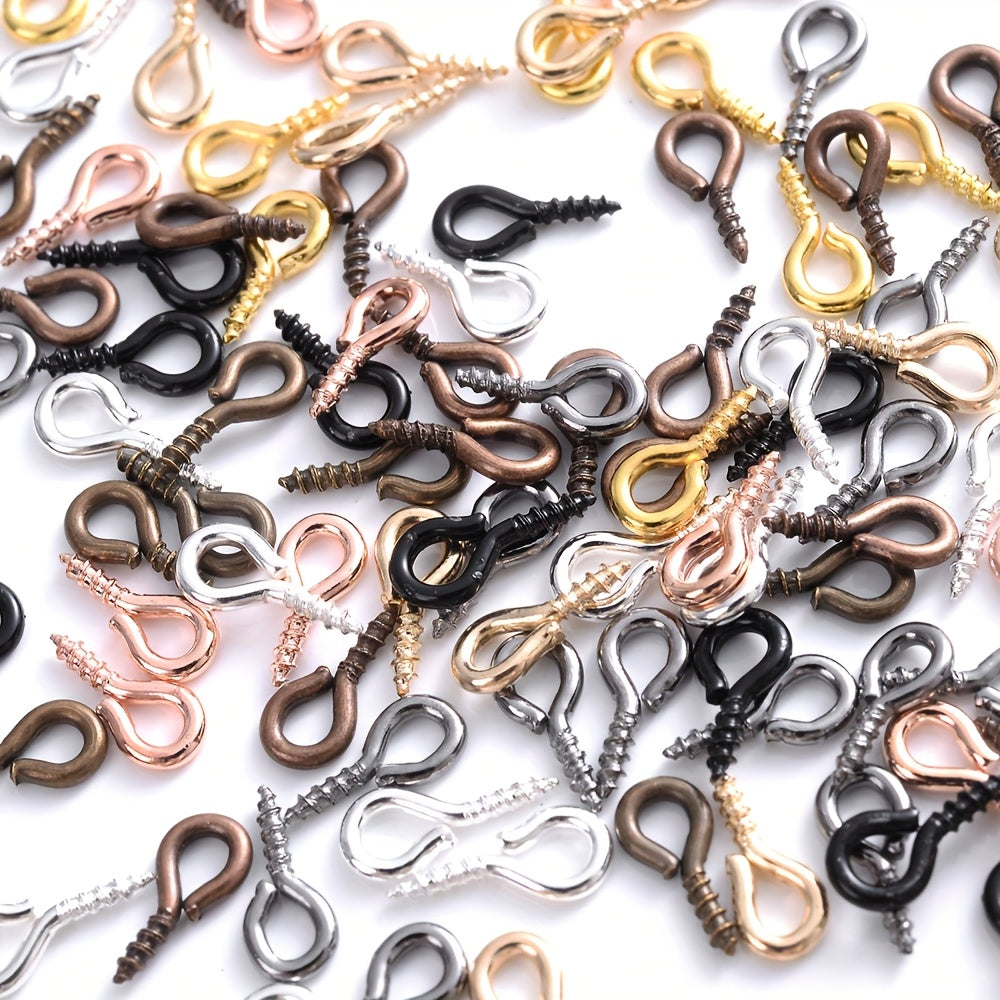 200PCS Mini Threaded Goat Eye Beads for DIY Jewelry