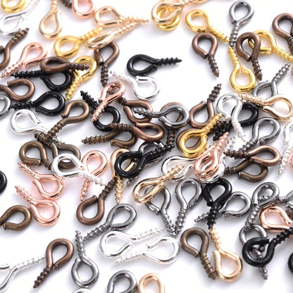 200PCS Mini Threaded Goat Eye Beads for DIY Jewelry