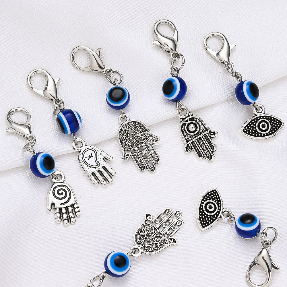 Evil Eye and Hamsa Enamel Pendant Charms