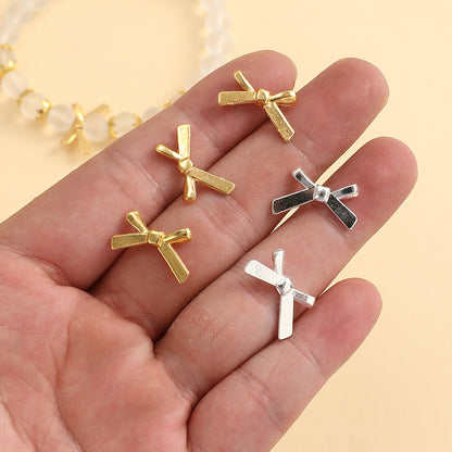 Gold & Silver Bow Alloy Beads