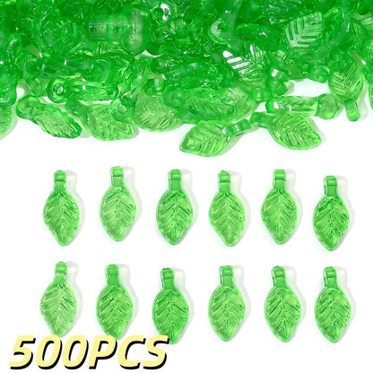 Transparent Acrylic Leaf Charms