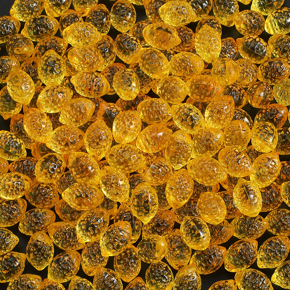 Clear Acrylic Lemon Beads