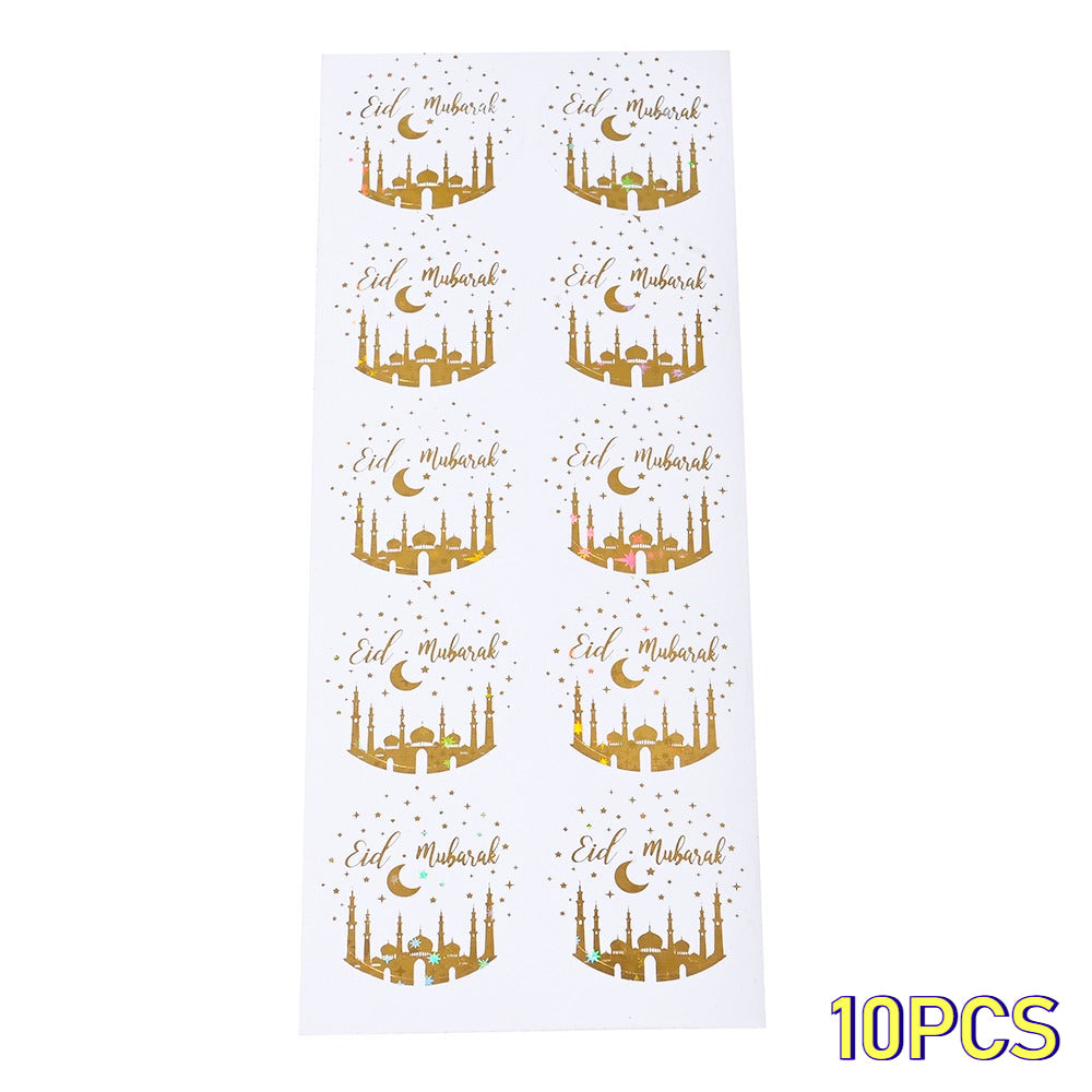 Eid Mubarak Golden Foil Stickers