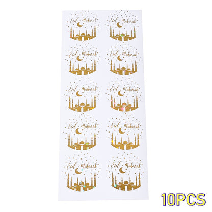 Eid Mubarak Golden Foil Stickers