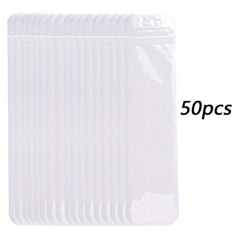 50/100-Piece Holographic Laser Resealable Packaging Bags