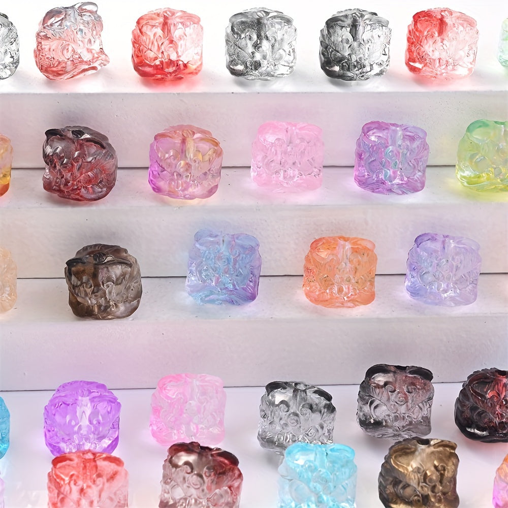 Multi Color Lion Head Acrylic Beads