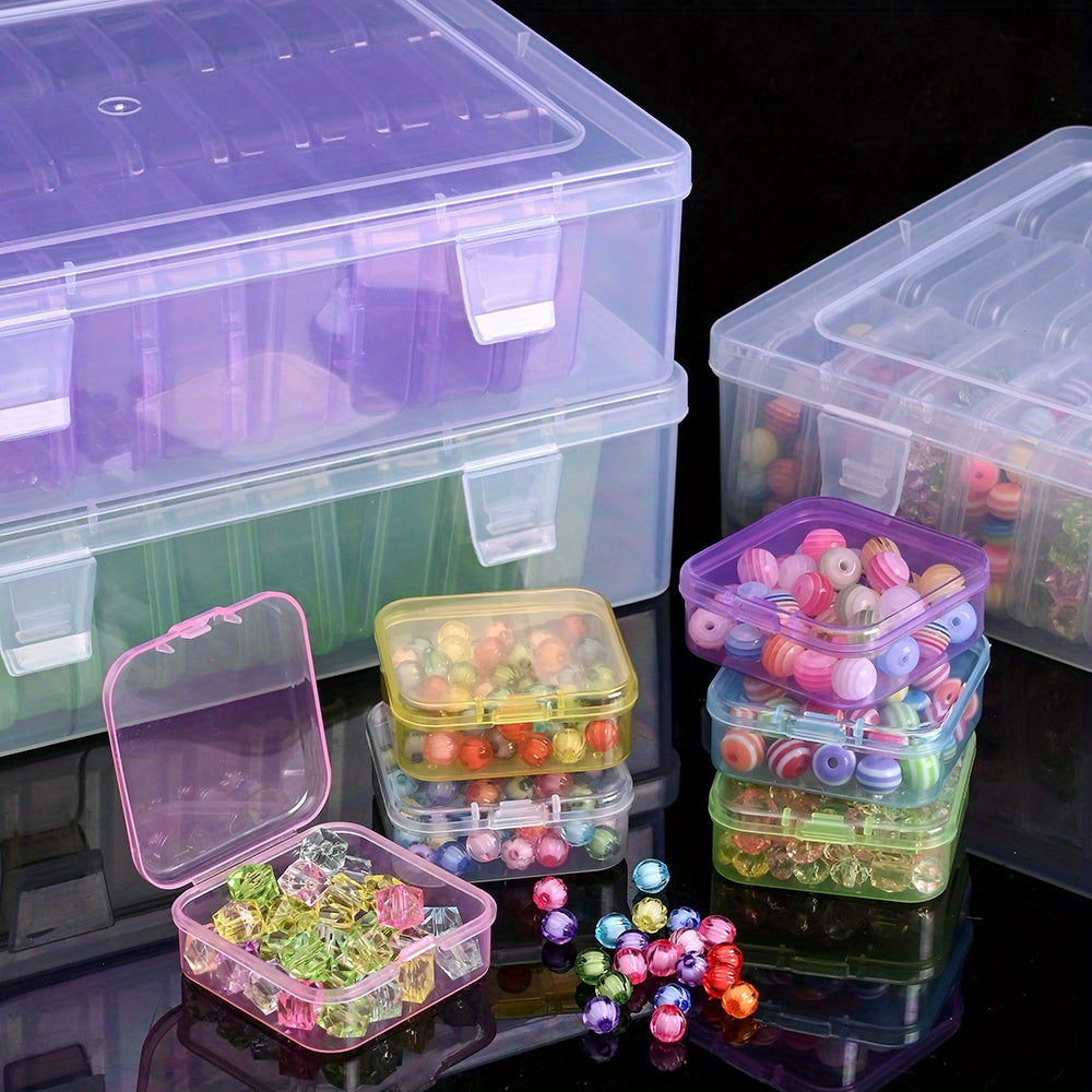 30-Grid Transparent Plastic Jewelry Bead Storage Box