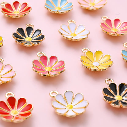 Colorful Daisy Flower Pendant Charms