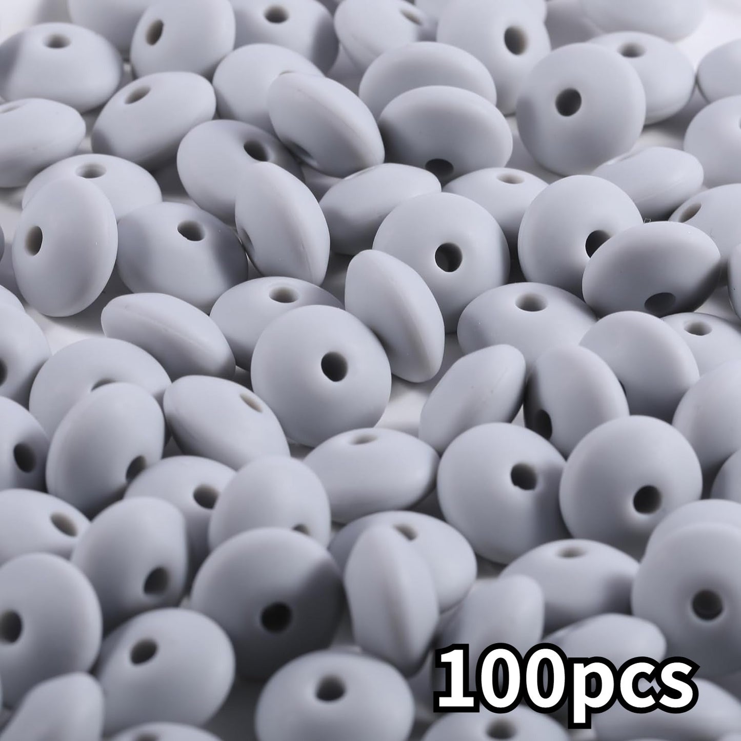 Assorted Silicone Lentil Abacus Focal Beads