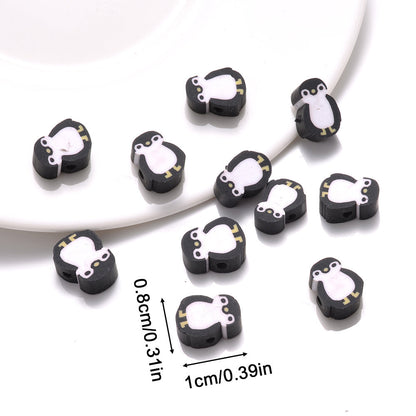 Penguin Polymer Clay Beads