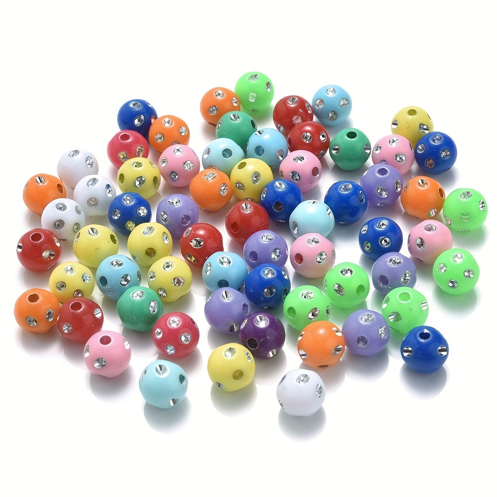 Mixed Acrylic Round Spacer Beads