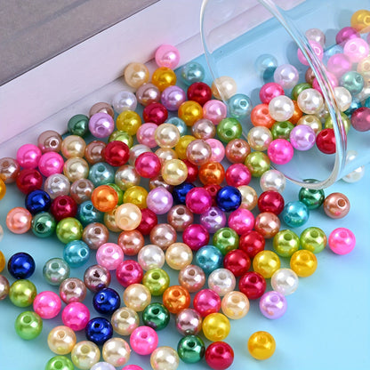 Colorful Imitation Pearl Acrylic Beads