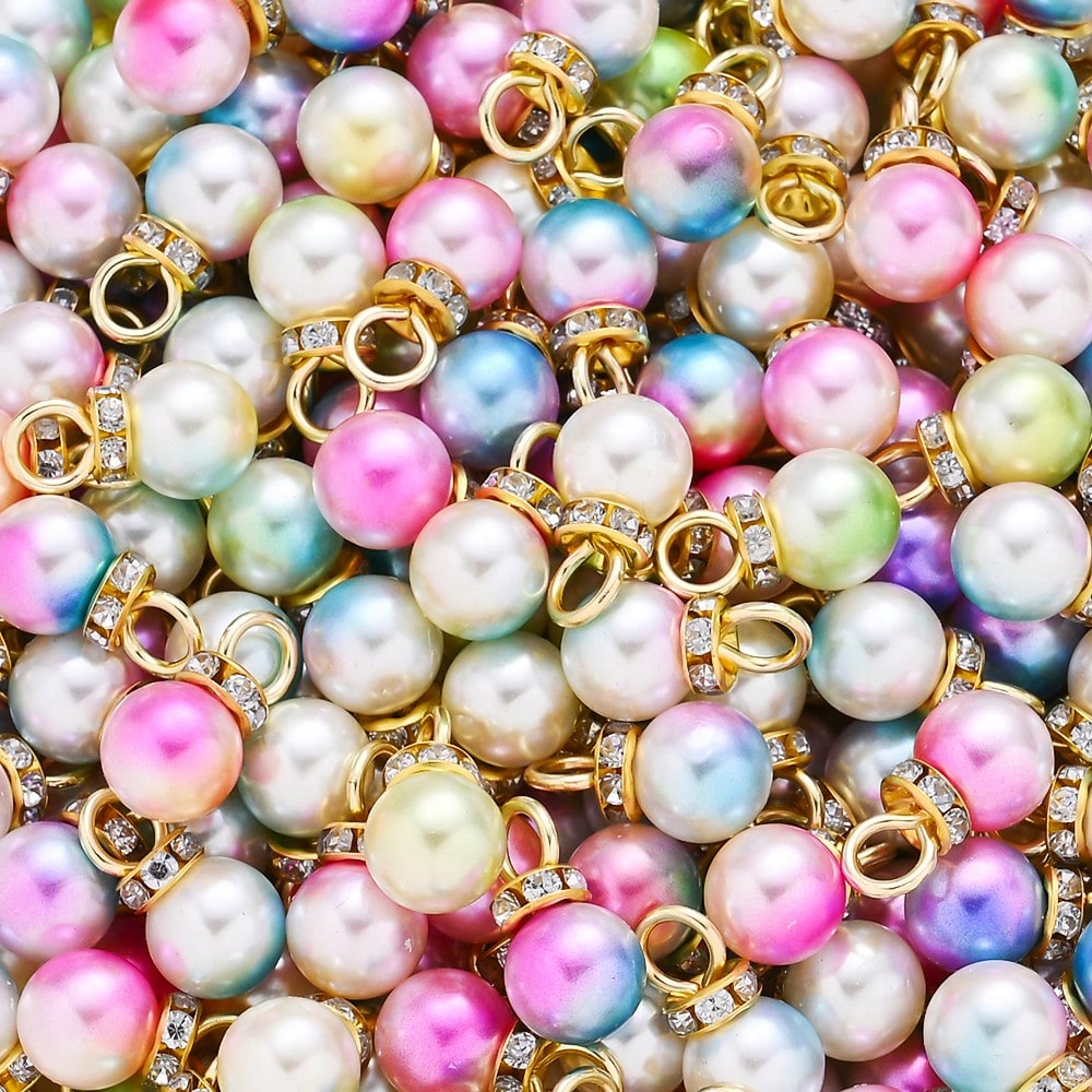 20-Piece 10 mm Iridescent Mermaid Bead Set