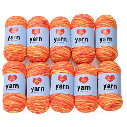 10PCS 10×4cm Rainbow Gradient Polyester Knitting Yarn
