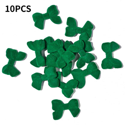Flocked Bow Resin Beads