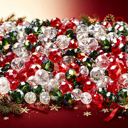 Mixed Christmas and Halloween Glass Bead Set