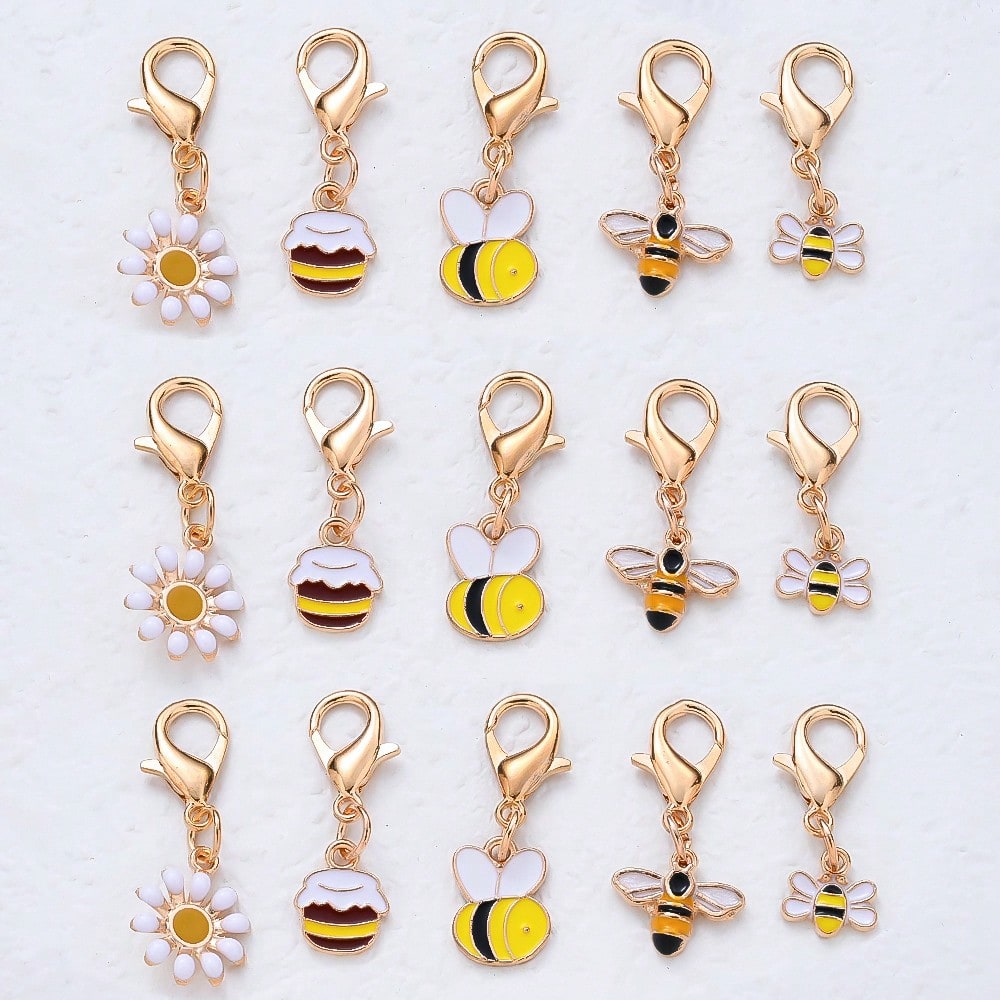 Summer Yellow Enamel Charm Set