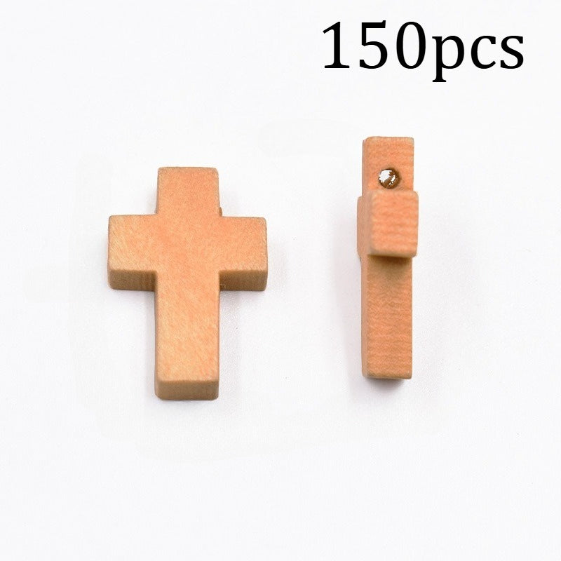 Natural Wood Cross Charms
