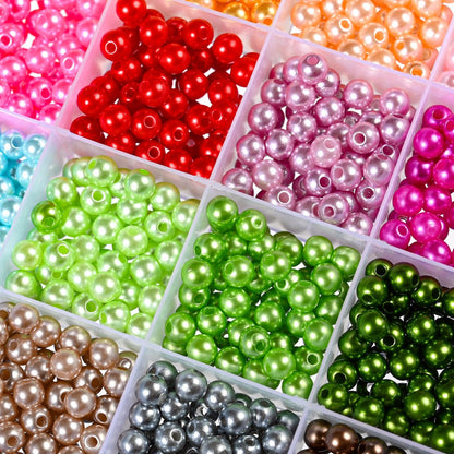 6 mm Colorful Imitation Pearl Beads Jewelry Making Kit