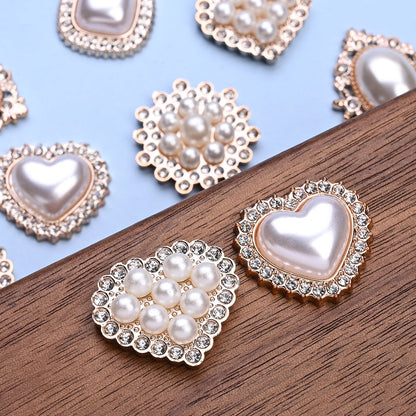 Acrylic Imitation Pearl Rhinestone Flatback Bead Set