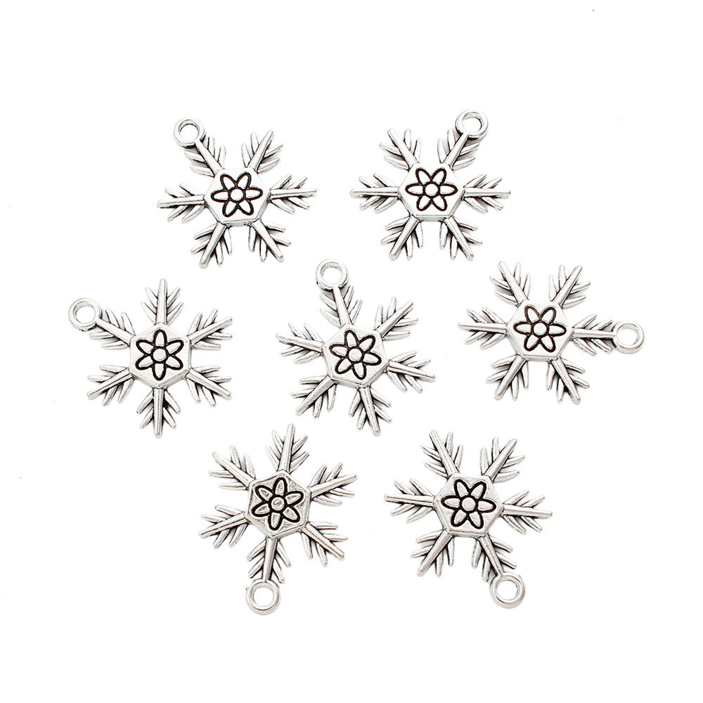 Hollow Snowflake Alloy Pendants