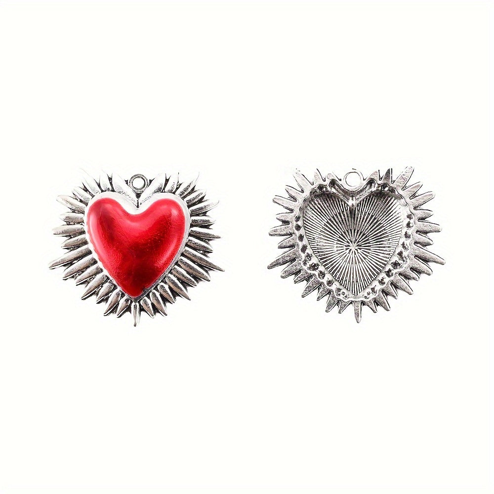 Love & Peach Heart Alloy Hook Charms