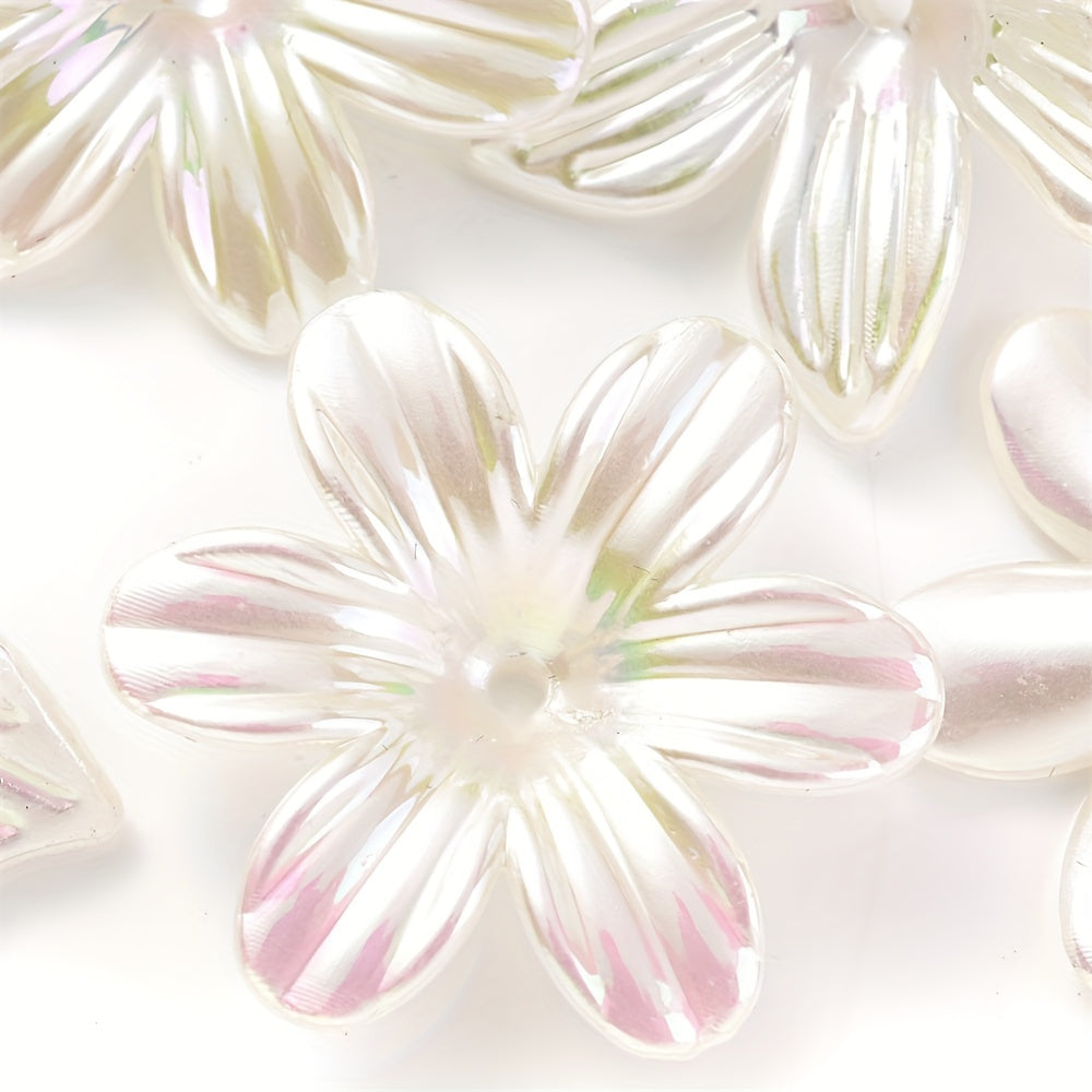 10PCS 25/26mm AB Flower Acrylic Bead Set