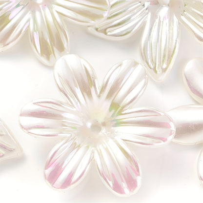 10PCS 25/26mm AB Flower Acrylic Bead Set