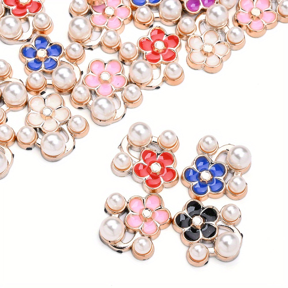 Five-Petal Flower Flatback Beads