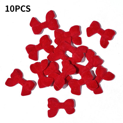Flocked Bow Resin Beads
