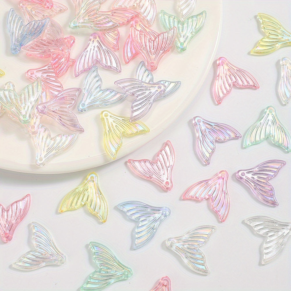 Clear Shiny Fishtail Acrylic Pendants