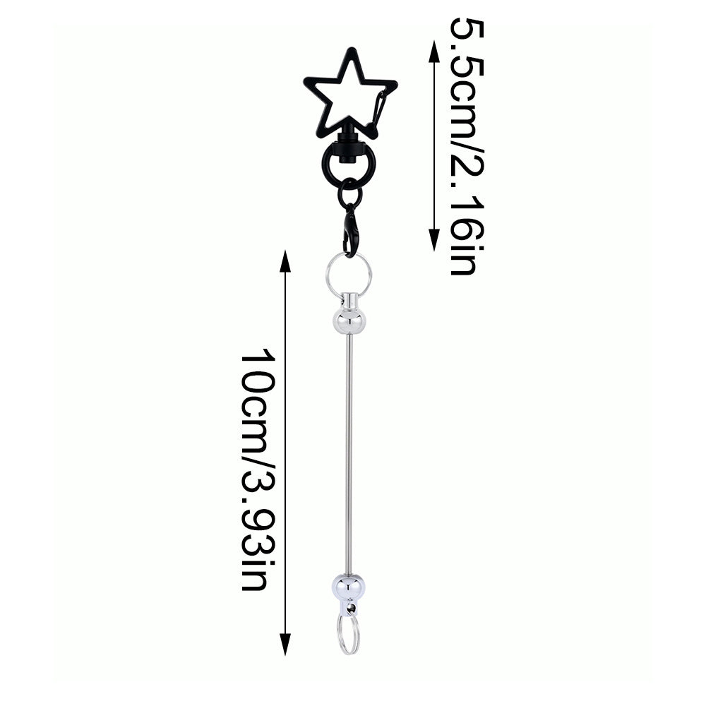 12PCS Star Lobster Clasp Beaded Keychain Set